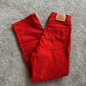 Levi's Women’s Vibrant Red Straight Jeans